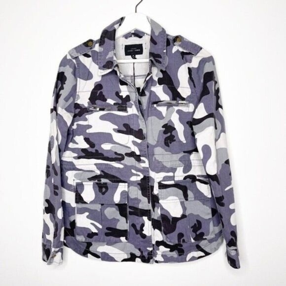 ROMEO + JULIET Gray Camo Utility Jacket - Picture 1 of 10